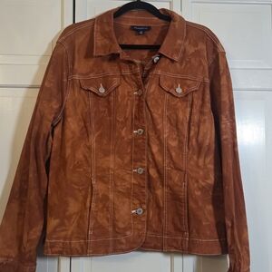 Christopher & Banks Rust Jean Jacket